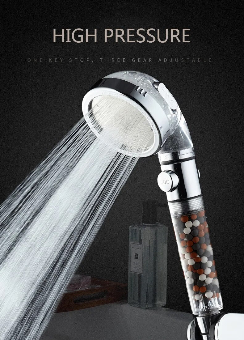 3 Modes SPA Ion Filter Shower Head High Pressure Saving Water Handheld  Shower Nozzle Premium Bathroom Water Filter